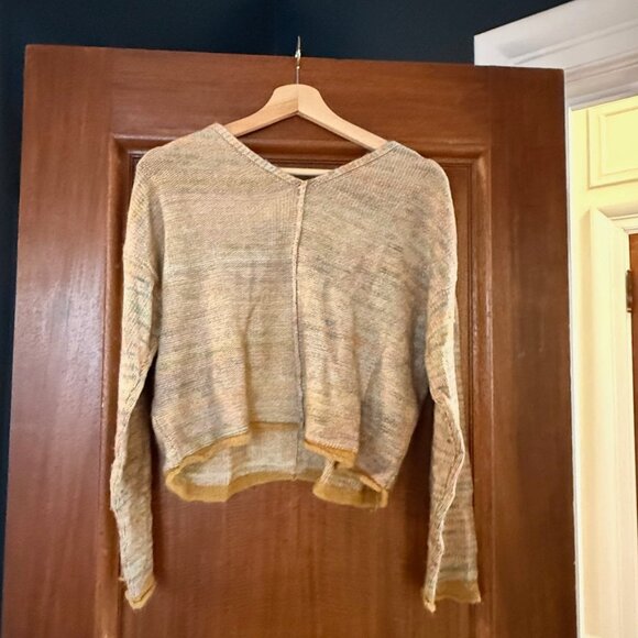 Raquel Allegra Cotton and Angora cropped sweater - Picture 3 of 6
